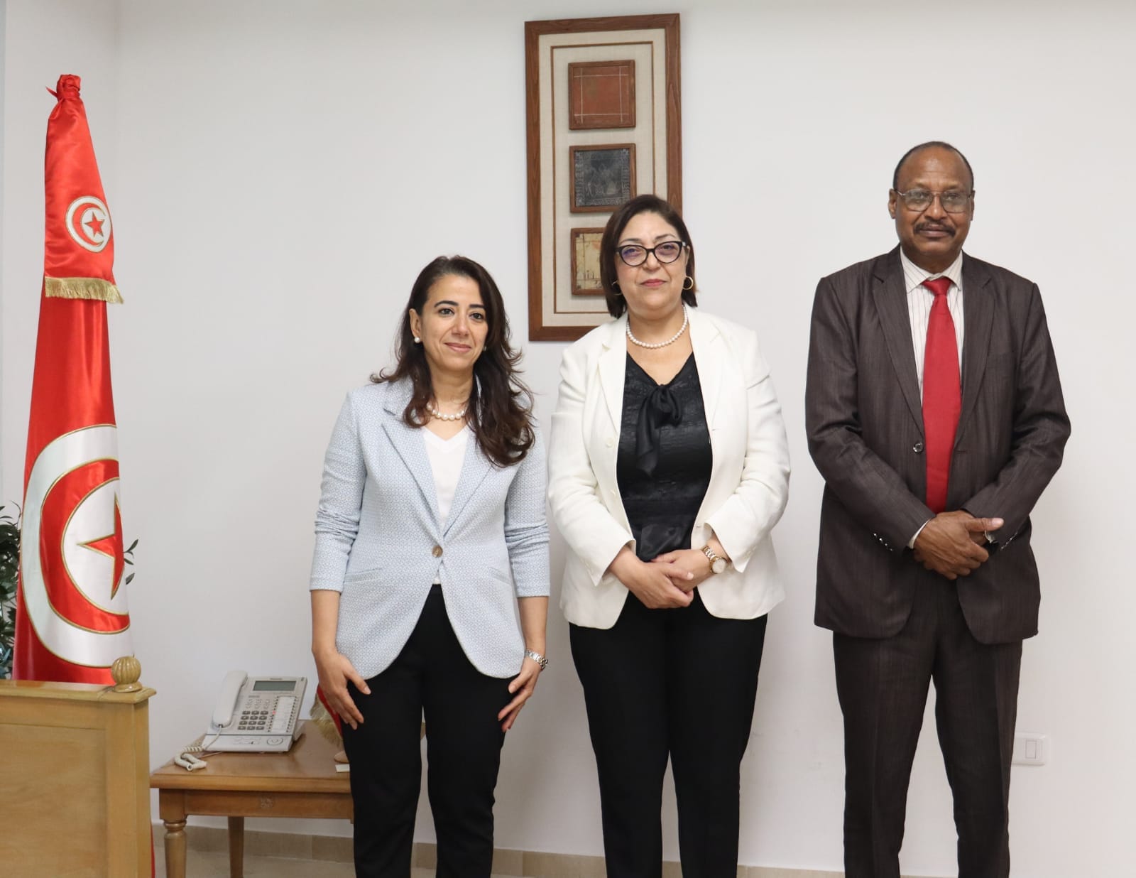 The Tunisian Ministry of Trade discusses with a UN delegation the latest developments in the continental trade corridor project with Libya.