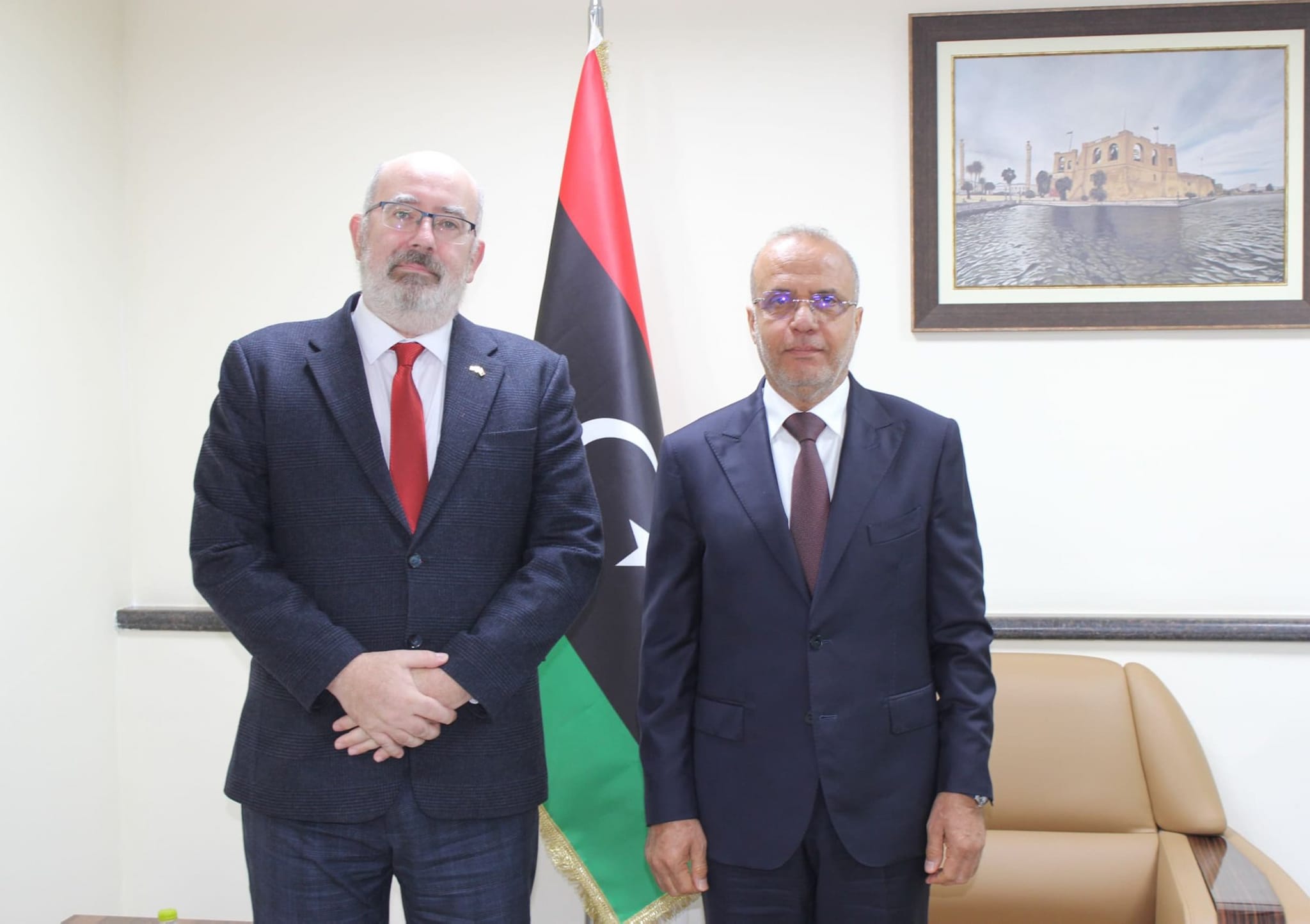 Al-Lafi meets with the British Ambassador to Libya.