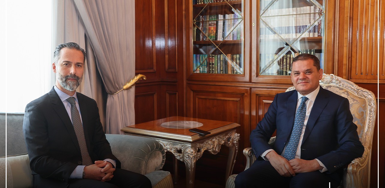 Al-Dbaiba meets with the Turkish ambassador to Libya.