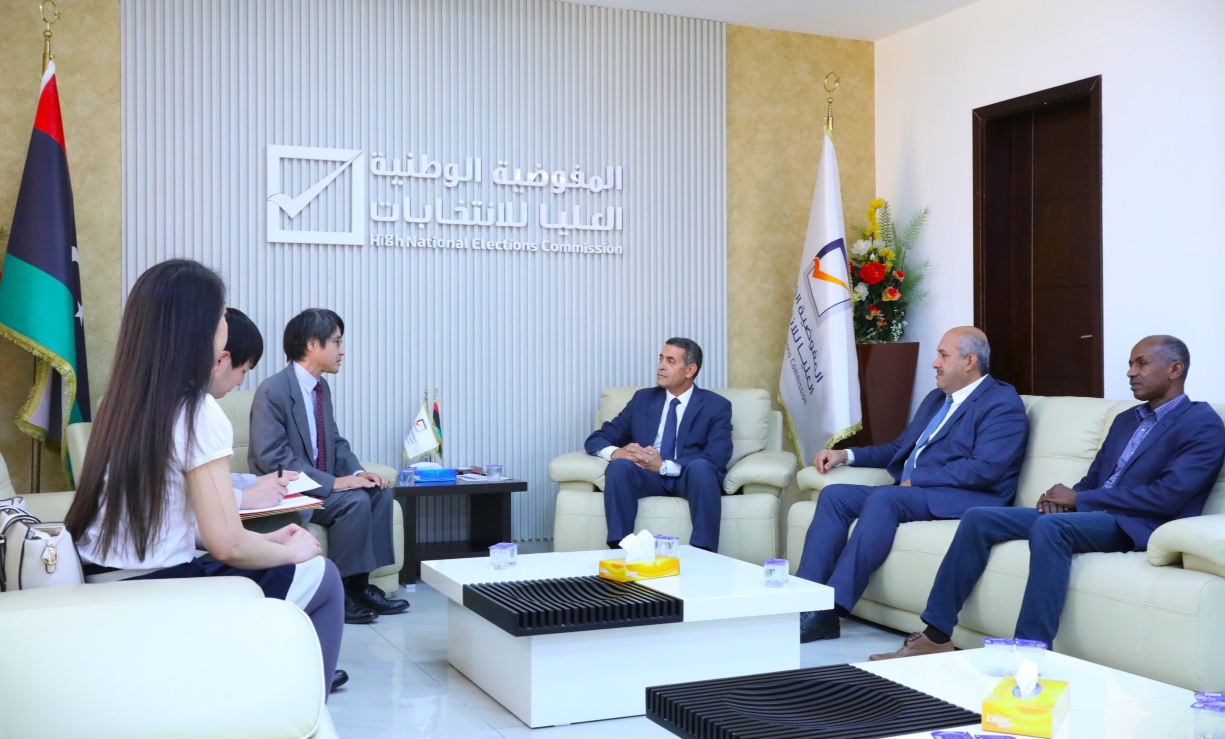 (Al-Sayeh) reviews with the Japanese Ambassador to Libya ways to support efforts aimed at completing municipal elections