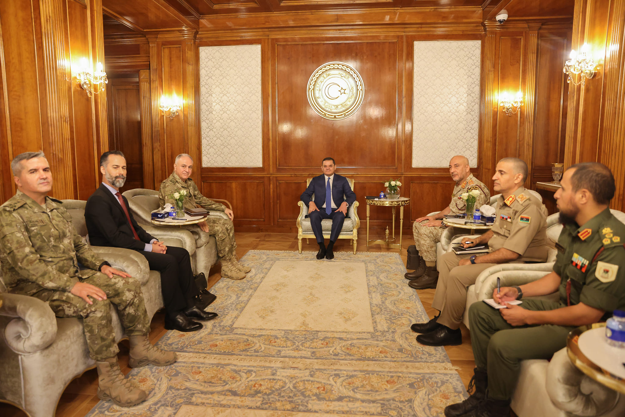 Al-Dbaiba and a number of military leaders meet with the Chief of Staff of the Turkish Army.