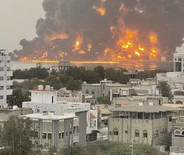  طائرات حربية إسرائيلية تشن غارات  على مدينة الحديدة غربي اليمن.