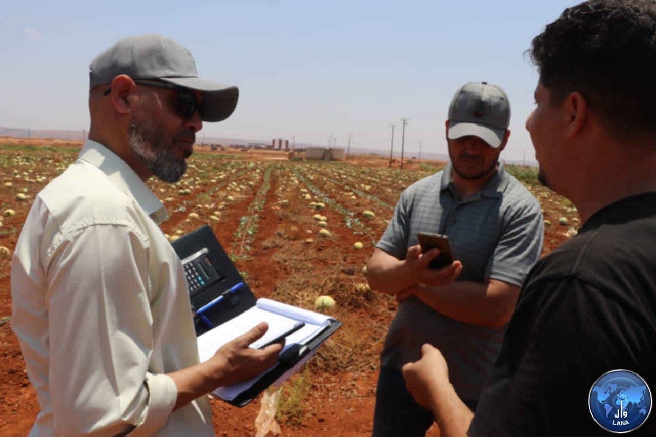 فريق خبراء يزور مزارع متضررة في بنغازي للتحقيق في تدهور بعض المحاصيل .