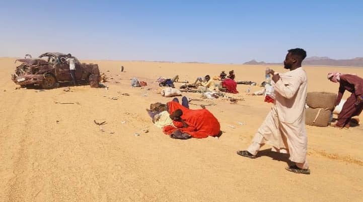 وفاة أربعة سودانيين في حادث سير جنوب الكفرة.