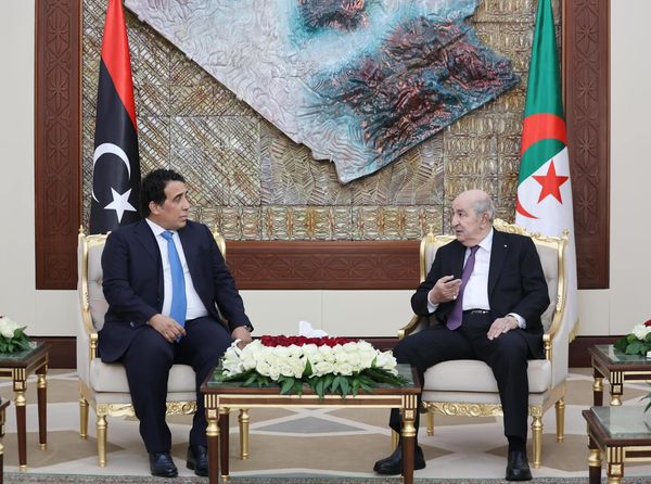 Tebboune discusses with Al-Manfi bilateral relations and continuing coordination between the two countries.