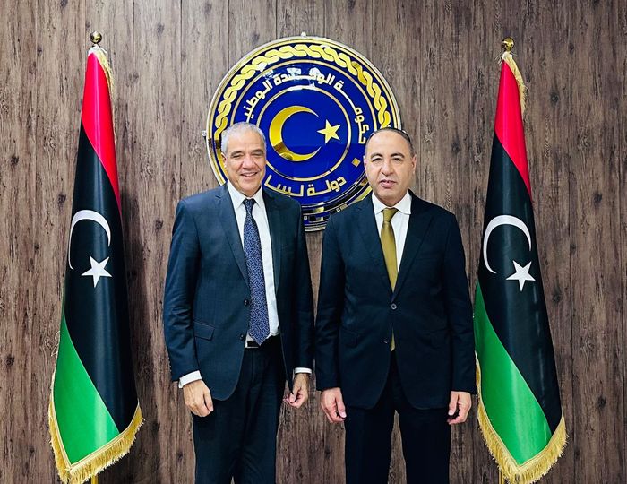 Al-Baour meets with the German Ambassador to Libya.