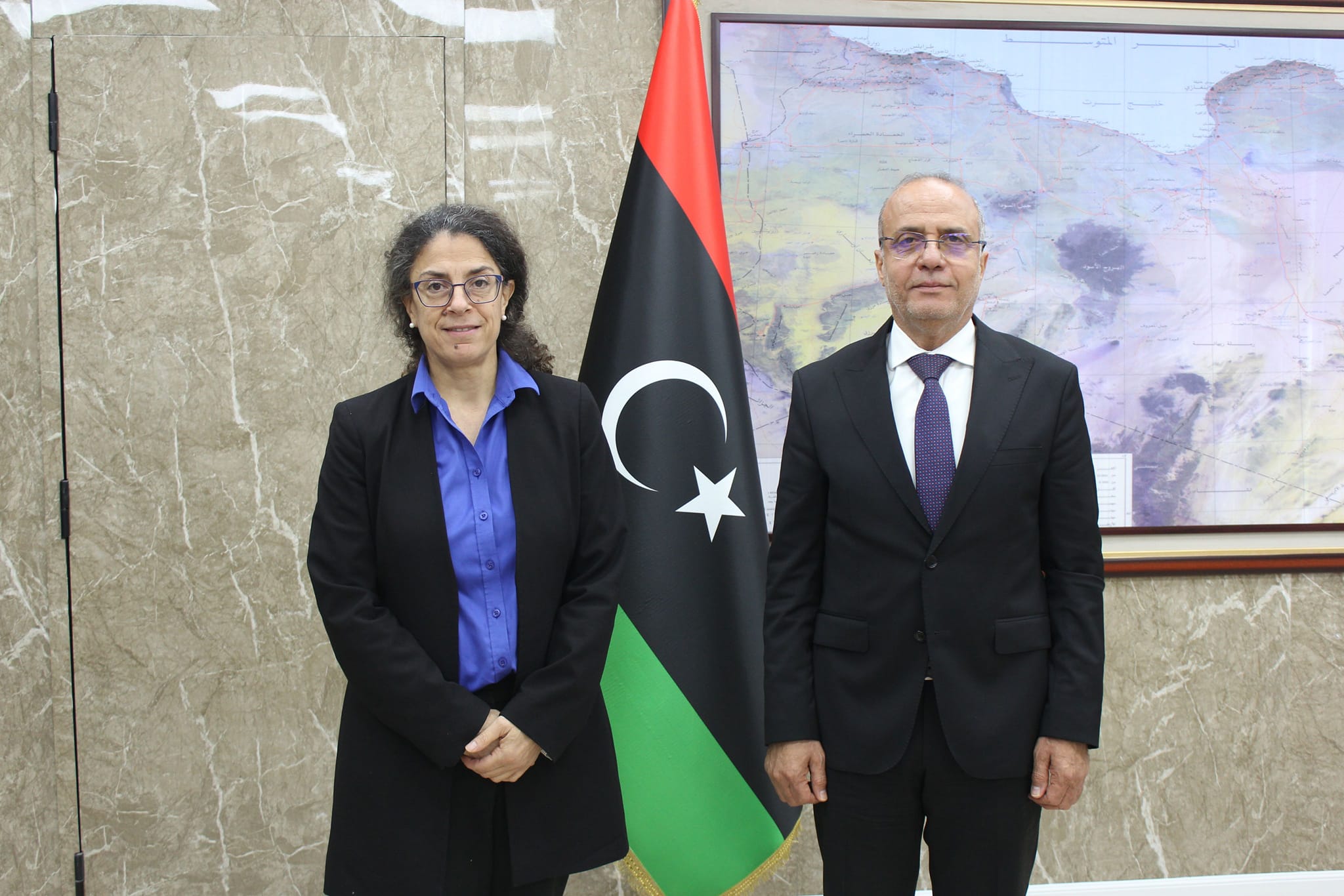 Al-Lafi discusses with Khoury ways to support the political process in Libya and national reconciliation.