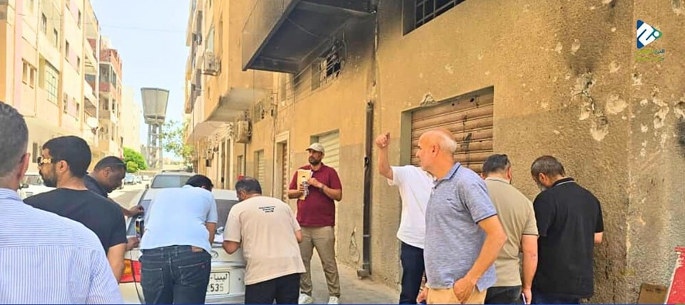 لجان تابعة لجهاز تنفيذ مشروعات الإسكان تباشر في حصر اضرار الاشتباكات في طرابلس.