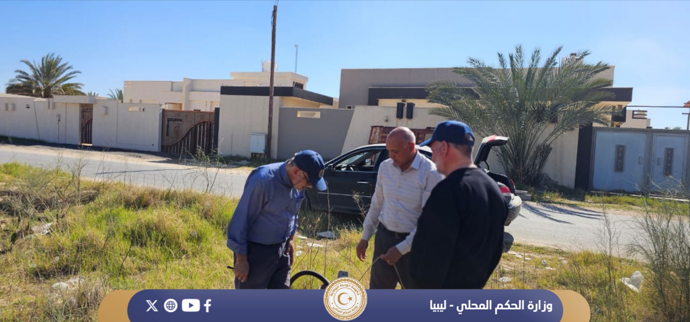 لجنة متابعة ظاهرة طفح المياه الجوفية  تقوم  بزيارة ميدانية إلي بلدية زليتن  .